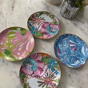 Lilly Pulitzer Vibrant Floral Dinnerware Set of 4 dessert plates